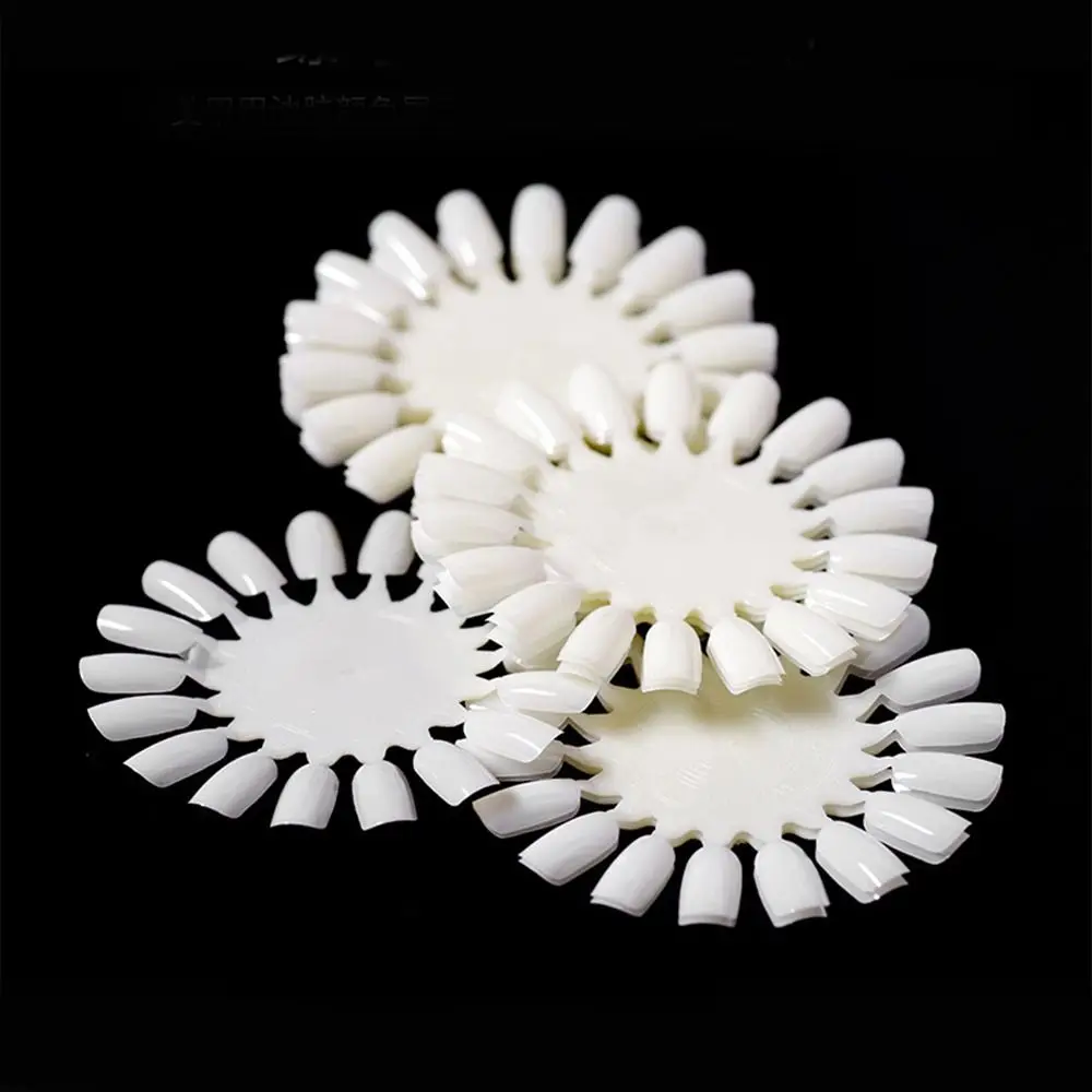 10Pcs New Nail Swatch Practice Card Nail Stand Polish False Nail Tips Palette Wheel Nail Art Display