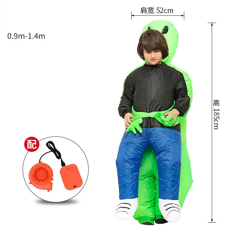 Disfraz inflable de extraterrestre para adultos, hombres, traje de  Halloween con explosión verde, divertido traje de secuestro de  extraterrestres