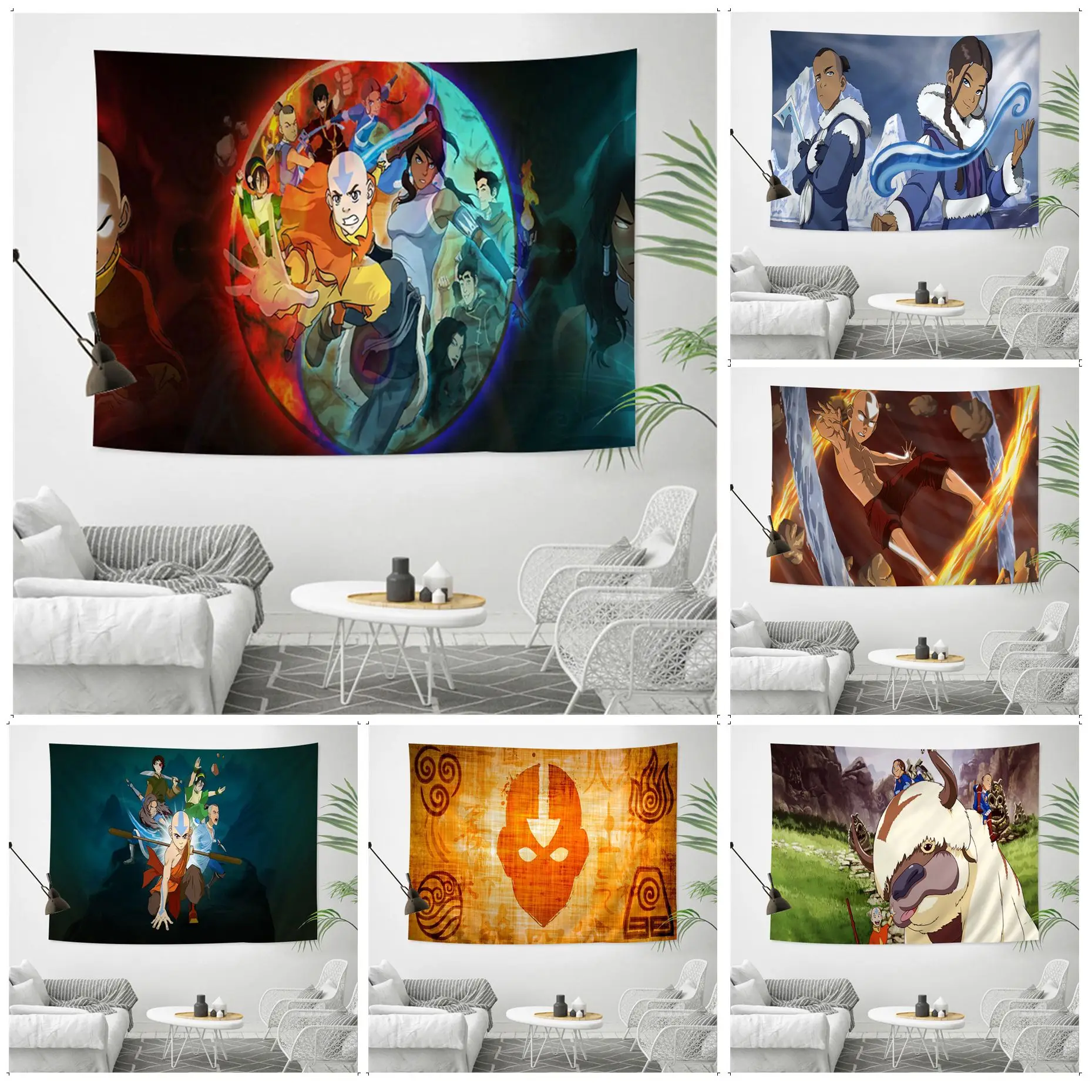 

The Last Airbender Tapestry DIY Wall Tapestry Hanging Tarot Hippie Wall Rugs Dorm INS Home Decor