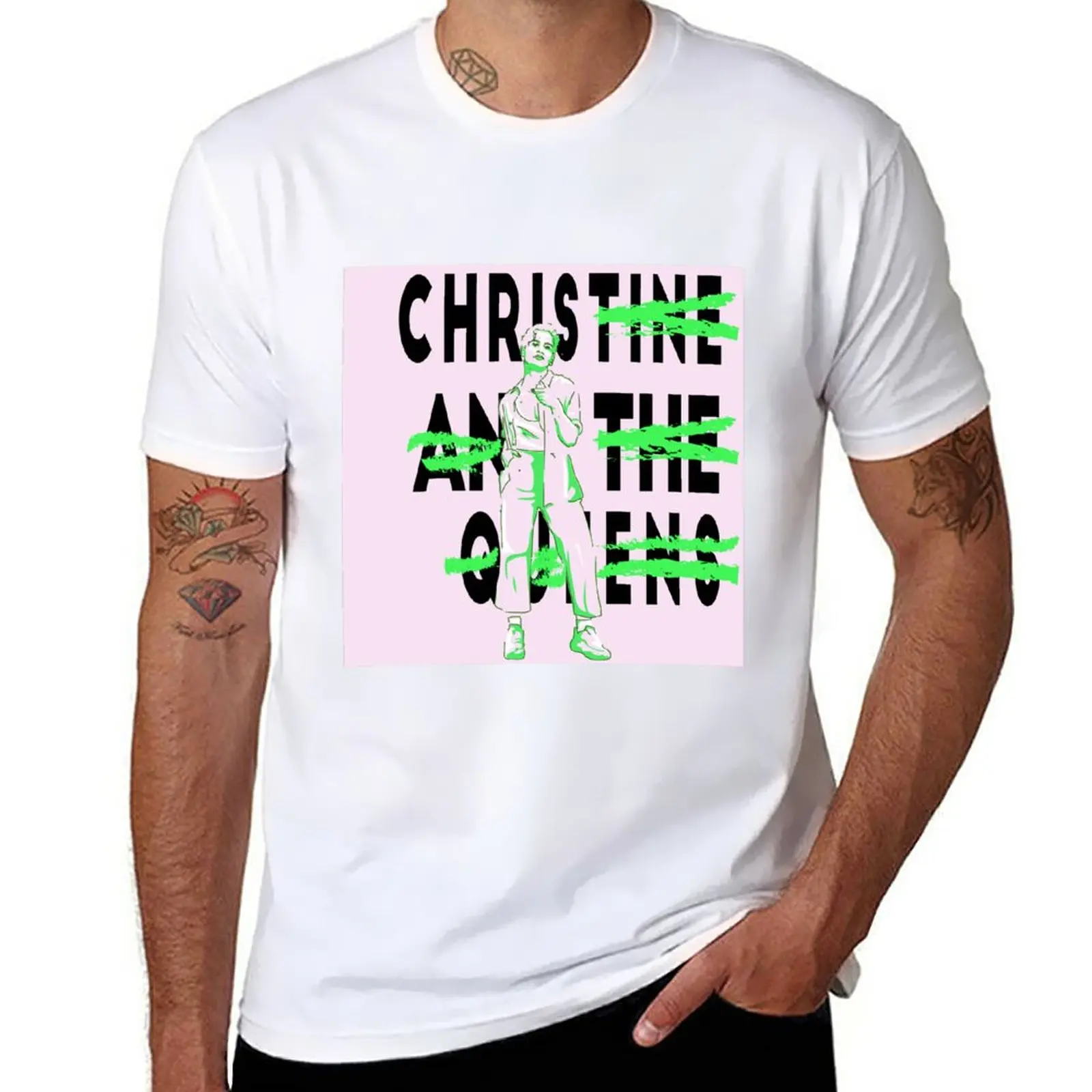 

New Christine And The Queens Print T-Shirt plus size t shirts summer clothes animal print shirt for boys Men's t shirts