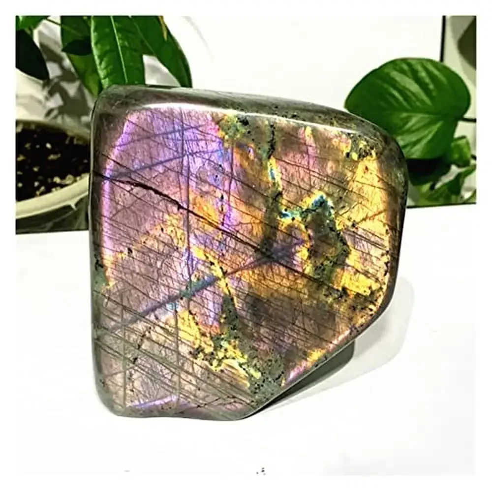 Crystal Rocks Purple Labradorite Healing Stones Set Home Decor Gift Feng Shui Energy Channeling Clear Quartz Mini Crystal Chips
