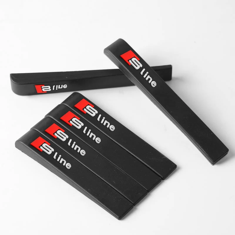 6-Piece Rubber Strip Car Door Anti-Collision Protective Stickers