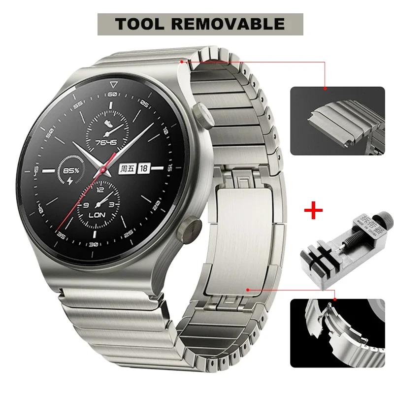 حزام ساعة فاخر 22 ملم من الفولاذ المقاوم للصدأ لسا...