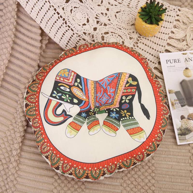 Ethnic Style Round Floor Cushion 2