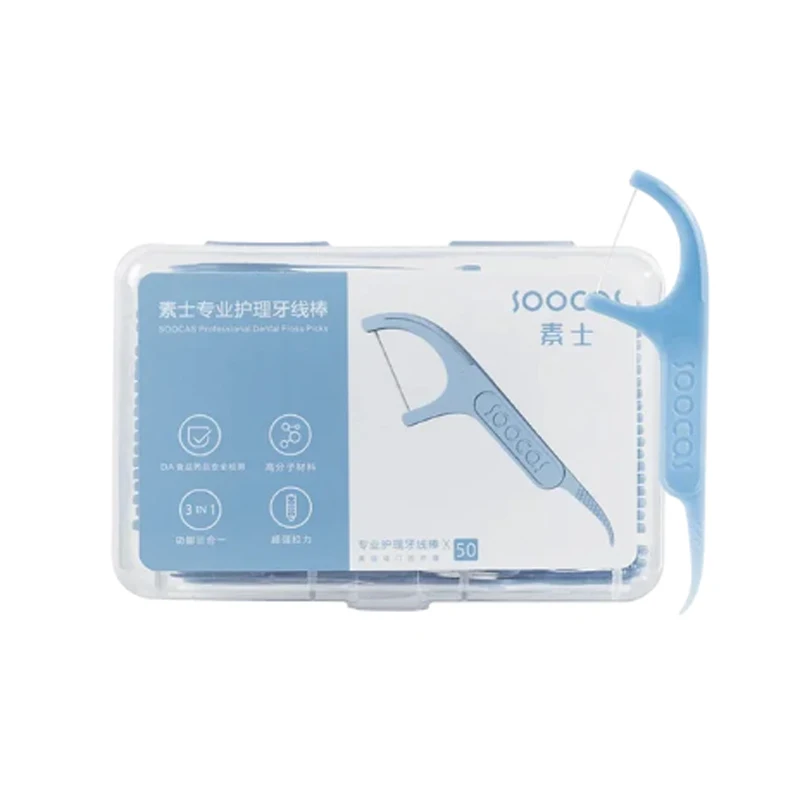 Water Flosser Youpin SOOCAS Professional Dental Flosser Ergonomic Design Food Grade Polymer Fiber Scrape Tongue Coating Clean Teeth Gaps