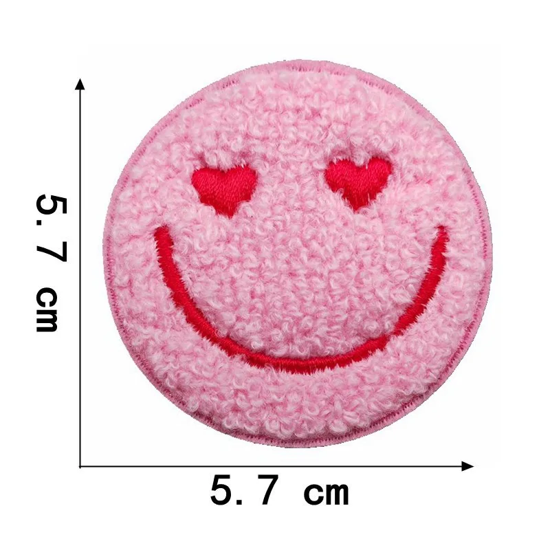 1Pcs Round Expression Smiley Face Patch Clothes Iron on Embroidered Sew Applique Cute Fabric Badge Garment Apparel Accessories 