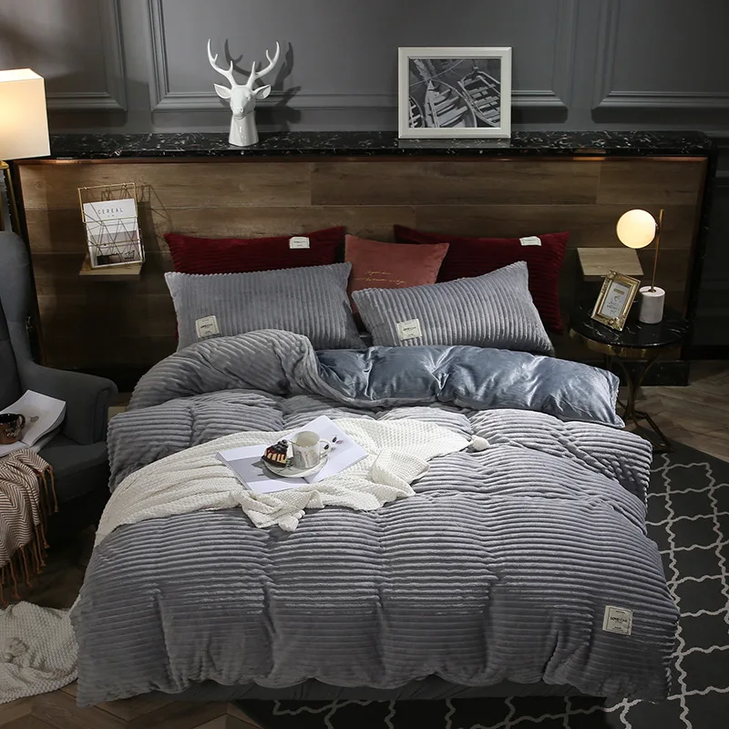 Magic Velvet Duvet Cover Warmth Thick Bedding Set with Pillowcase Double Quilt Cover Twin Queen King Comforter Cover 150/180/220 S1cf0bfe5b356403c8a6bd6213603d974v