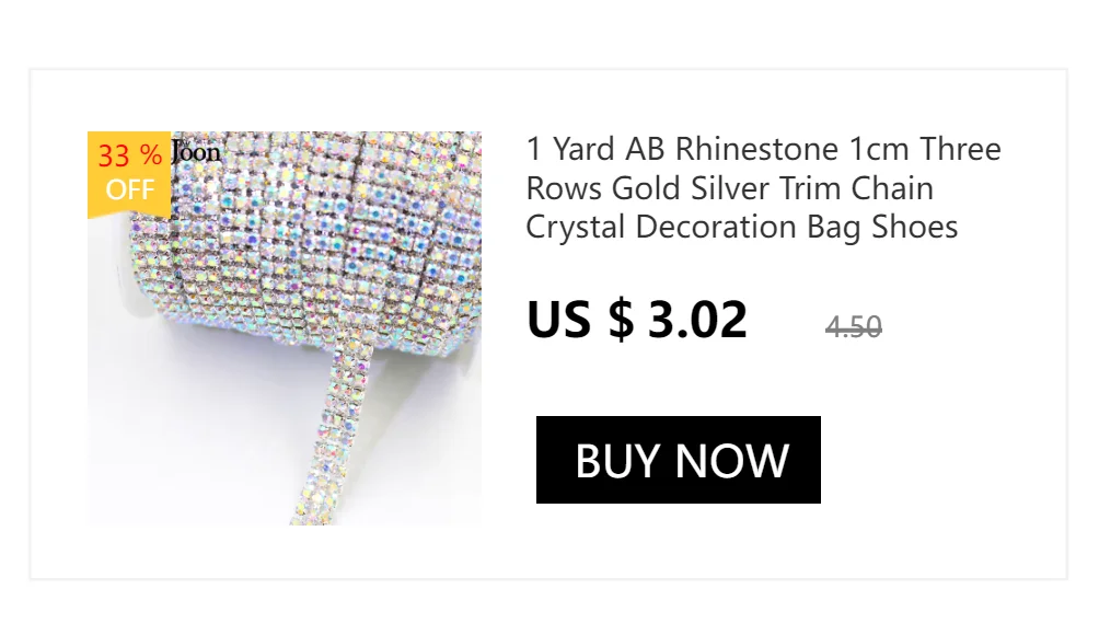 1 Yard 5mm Breite Kleine Strass-Borte Silberne Kristallkette Dekorationsband für Kleidung Schuhe Dekorative Accessoires ML068 – Detail 2