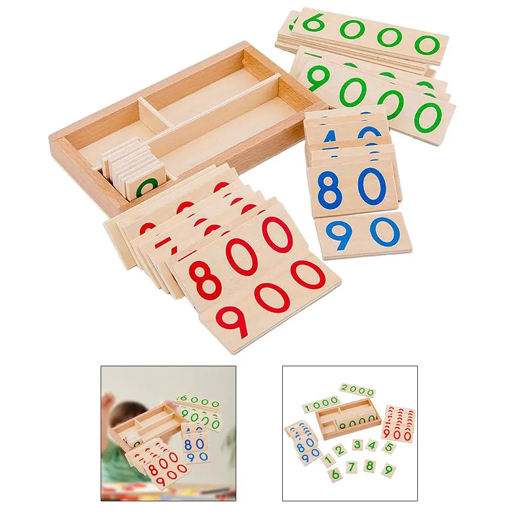 Number Card Counting Montessori Math Activity Toys for 3 4 5 Years Old