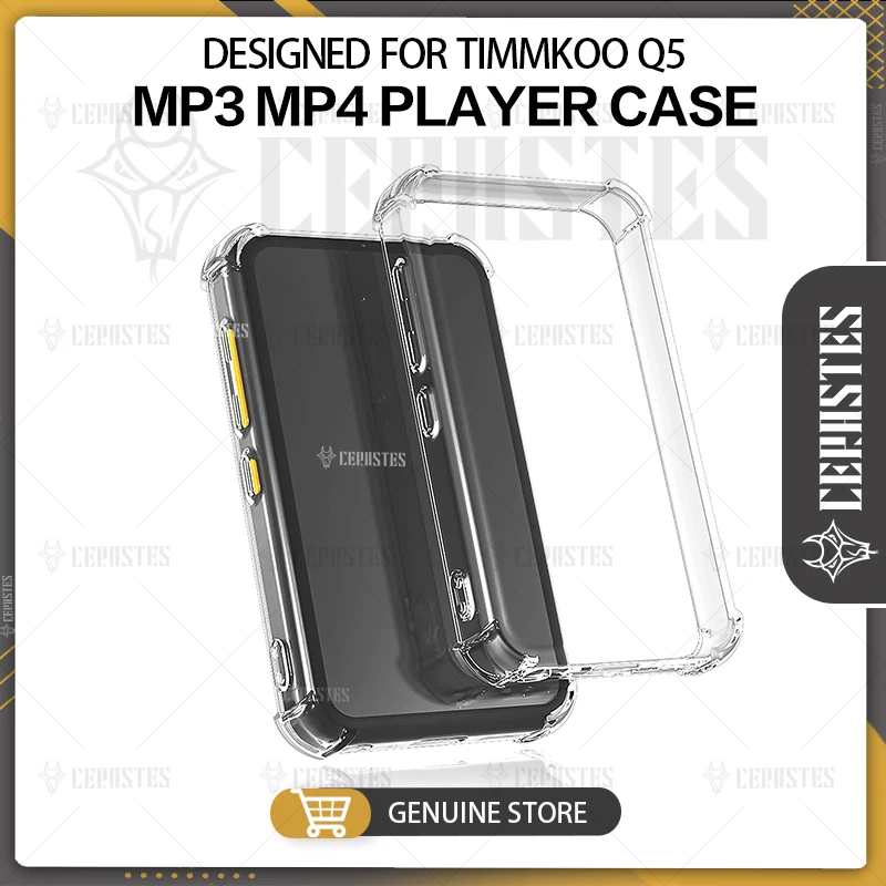 TIMMKOO-Mp3 MP4 Player Case Cover para Q5, estojo protetor projetado juntos