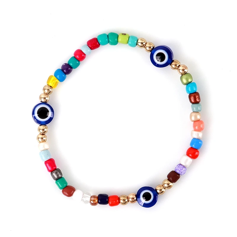 4th Of July Jewelry Evil Eye Protection Bangle Bracelet, Bohemian