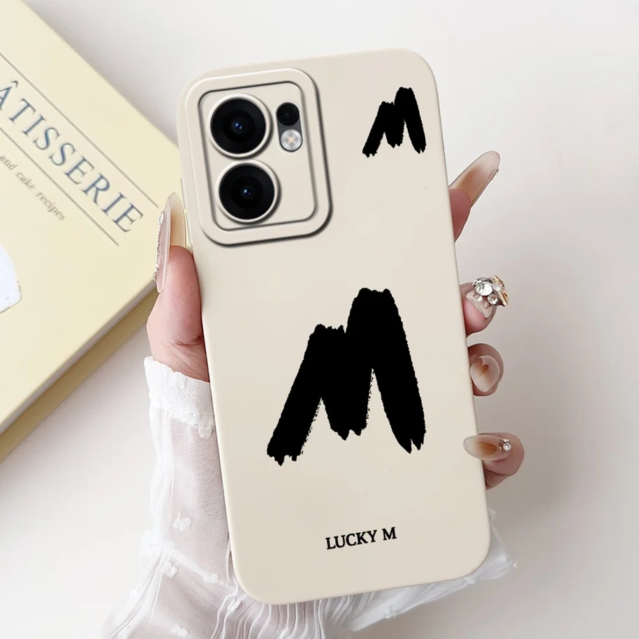 Stylish Cute Letters Shockproof Back Cover with Camera Lens Protection