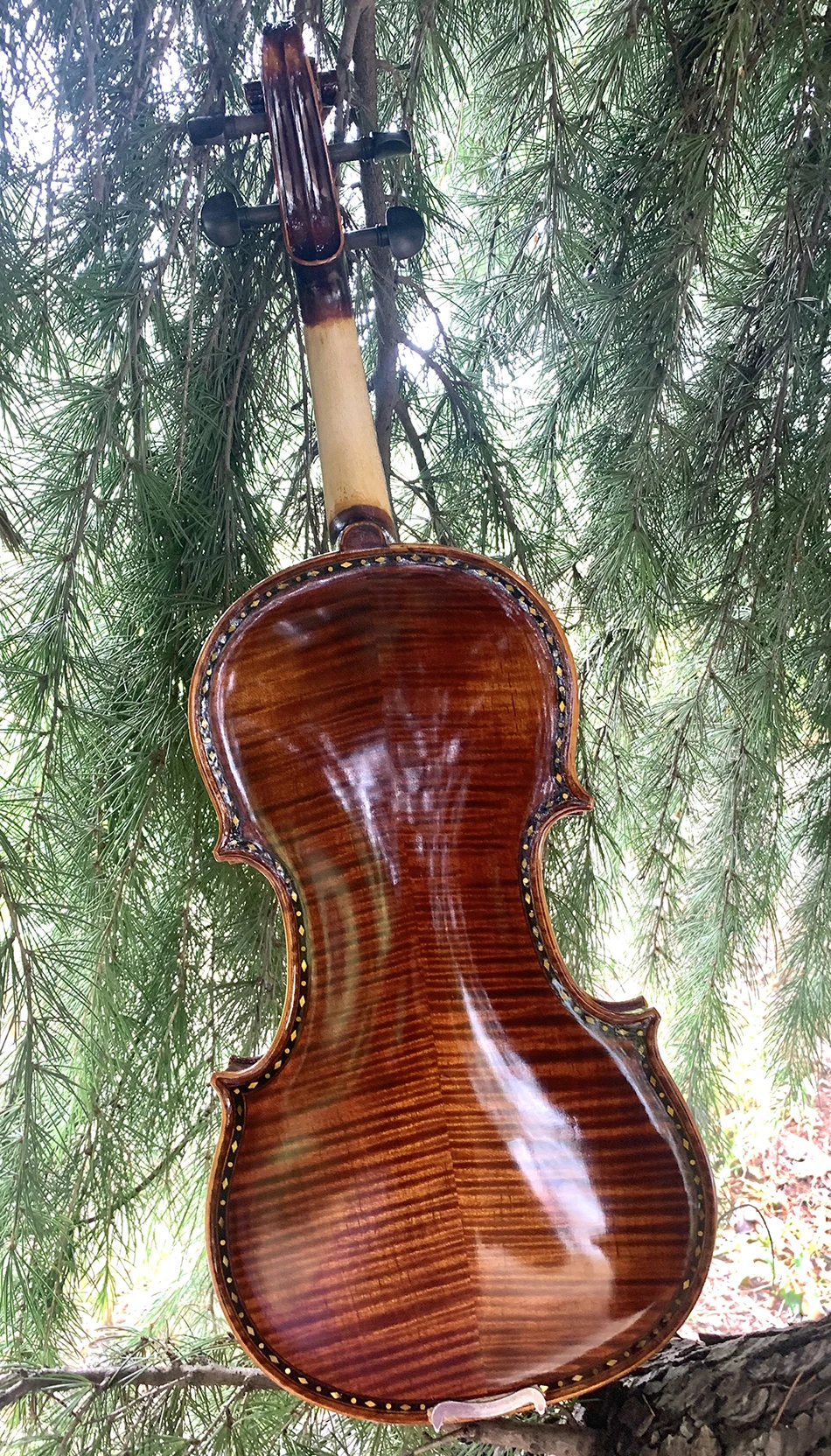 Violin 4/4 Flamed Violin With Shell Mosaic Fully Hand-made Strong Tone Free Case And Bow acoustic violin,violin accessories
