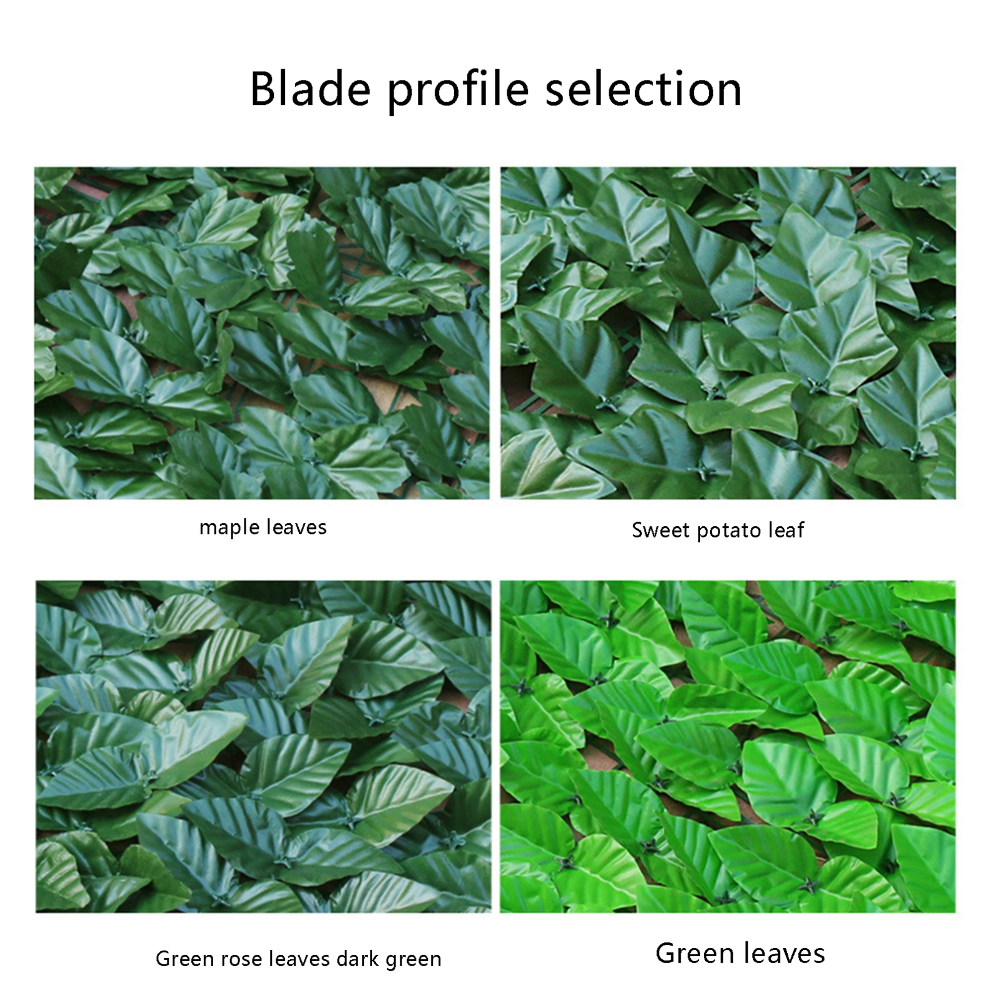 Artificial Greenery Privacy Screen Portable Outdoor Faux Leaf Fence Panel for Garden and Patio Decoration