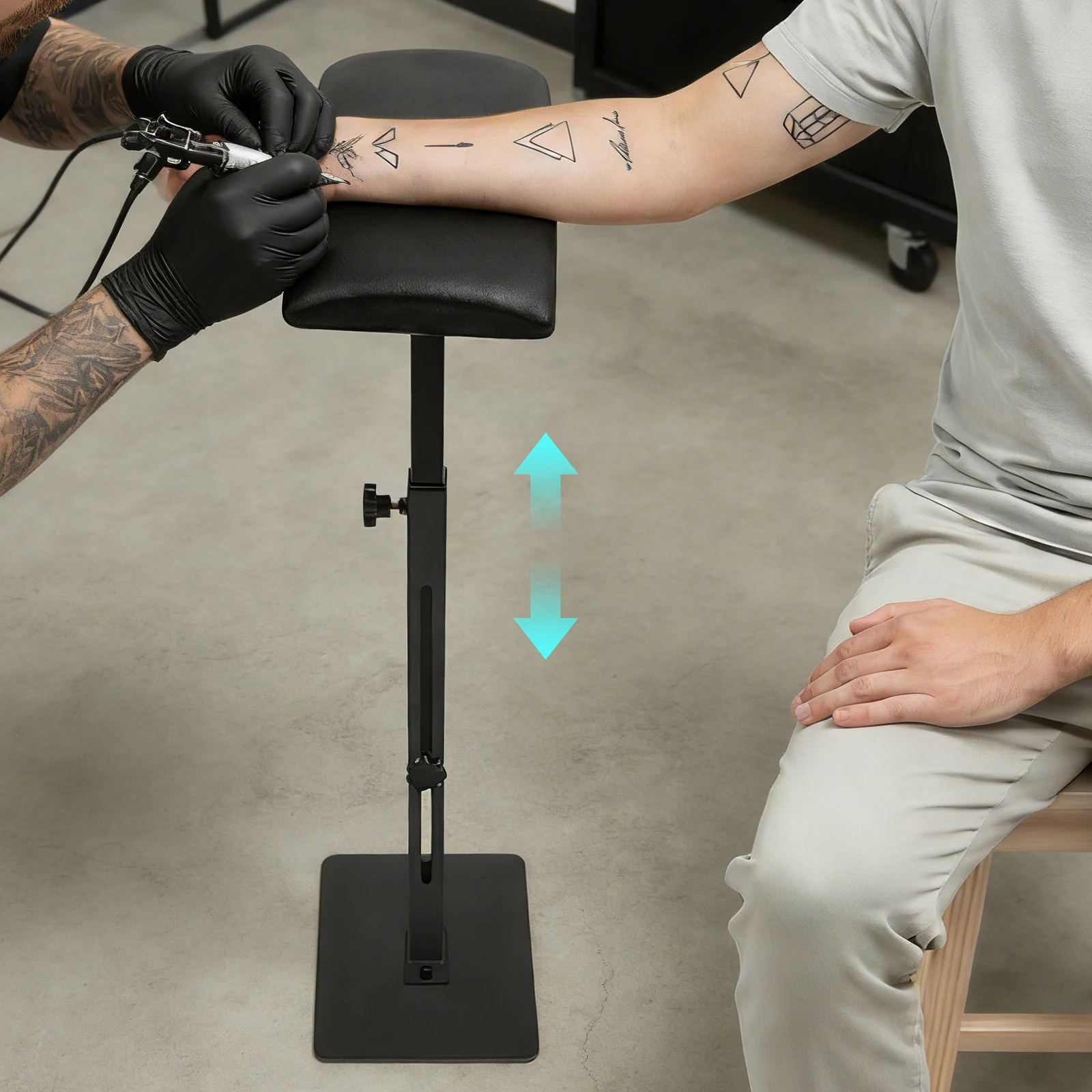 Tragbarer, verstellbarer Armlehnenständer, 22,05-34,65 Zoll höhenverstellbare Armlehne für Beauty, Tattoo, Maniküre – Detail 7
