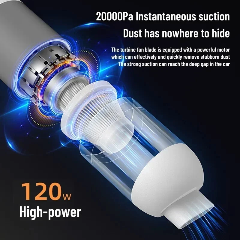 Car Vacuum Cleaner Rechargeable Handheld Car Home Dual Purpose Wireless