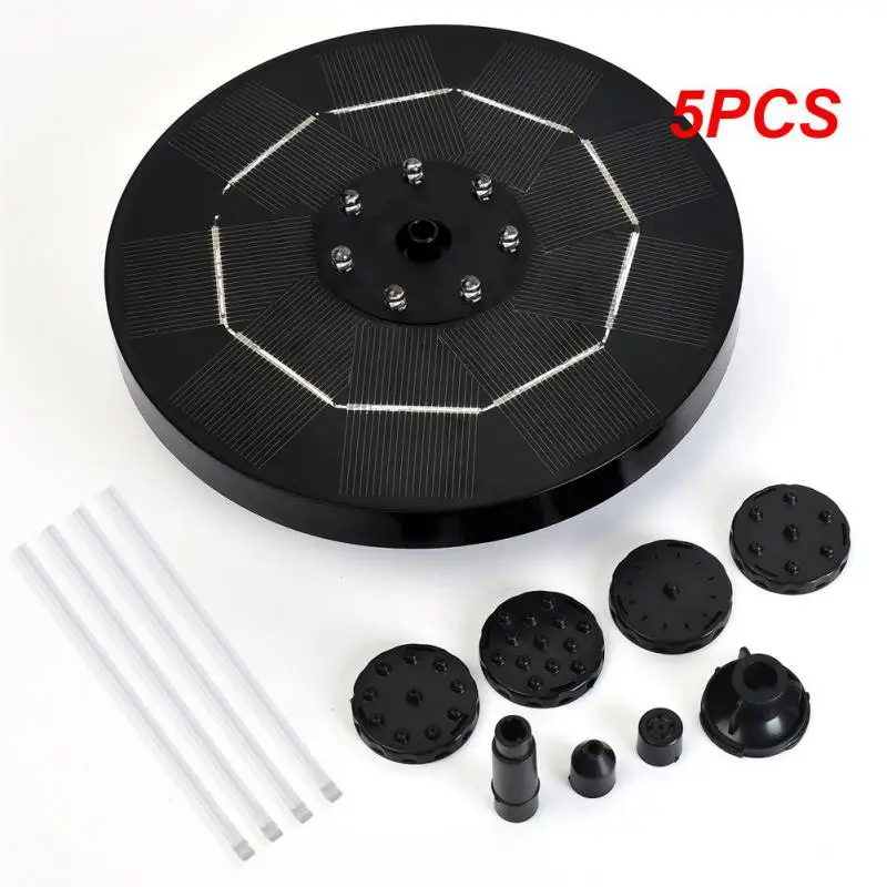 5PCS Solar Water Fountain Pool Pond Waterfall Garden Decoration Buildings Outdoor Bird Bath For Solarna Panel Powered Water Pump