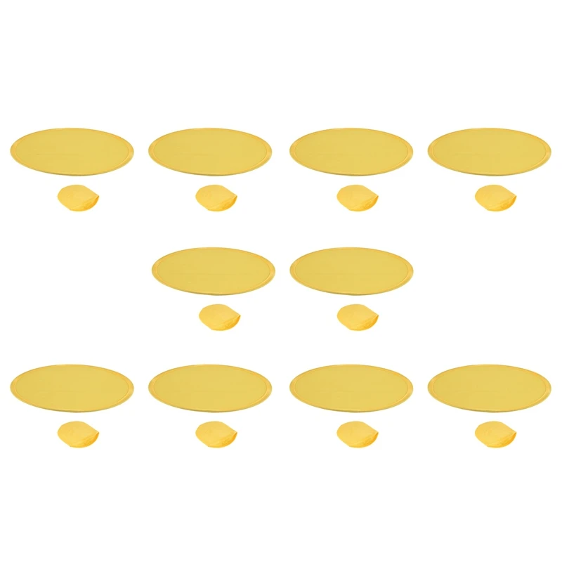 

10 складных круглых вентиляторов желтого цвета