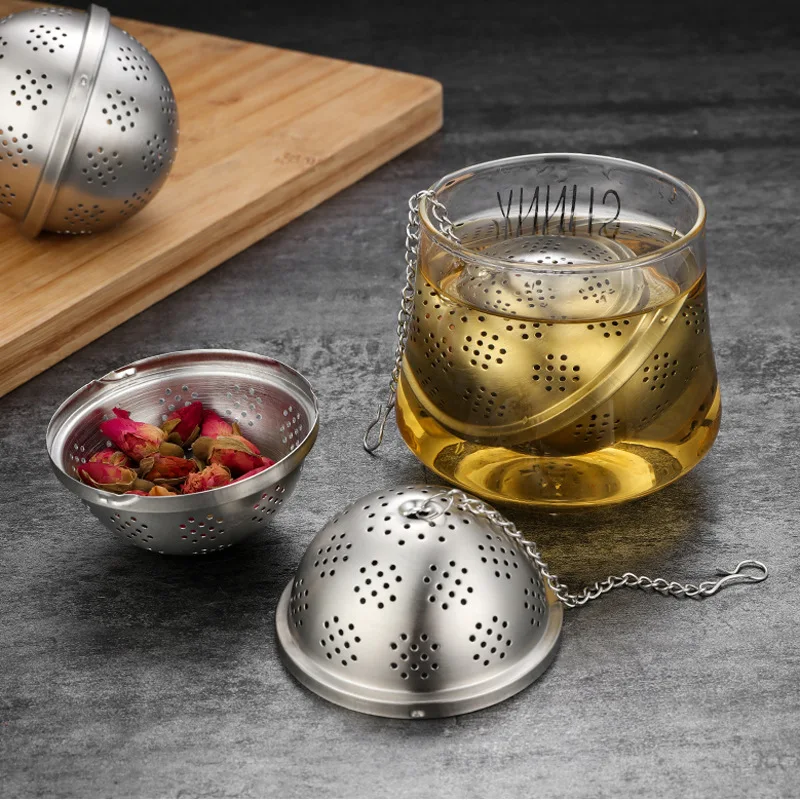 Stainless Steel Tea Leaf Infuser Strainer Spice Mesh Sieve for Brewing Teapot Tea Filter Seasoning Ball Kitchen Accessories tea infuser tea strainer tea filter