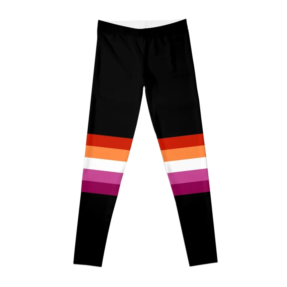 

Lesbian Pride Flag Horizontal Stripes Leggings Training pants Legging sport Leginsy push up Womens Leggings