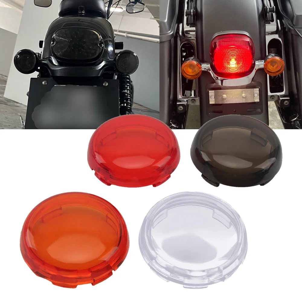 

2Pcs Motorcycle Indicator Lens Cover Turn Signal Light Cap For Harley Sportster 883 1200 XL Iron Dyna Softail Touring Glide Road