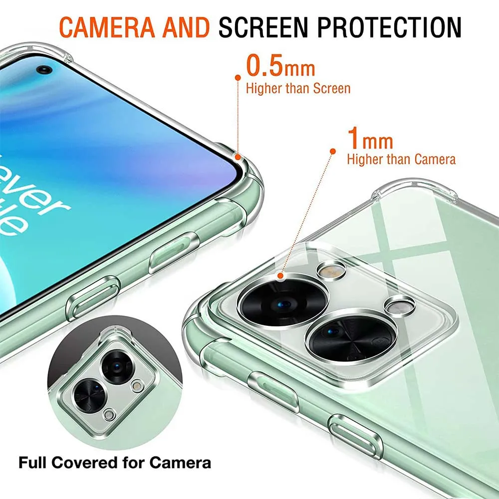 Shockproof Clear Silicone Phone Case - Thick Protective Cover