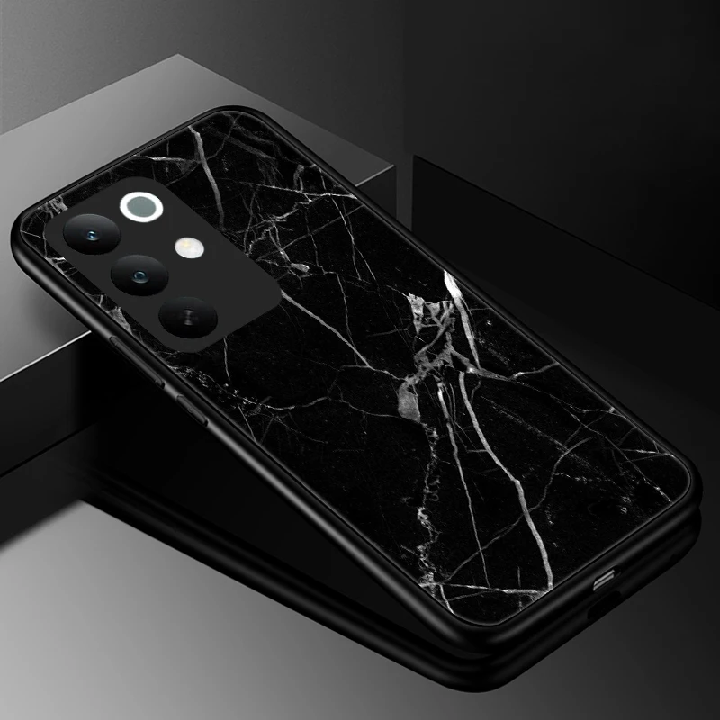 Luxury Hard Tempered Glass Back Bumper Case Cover