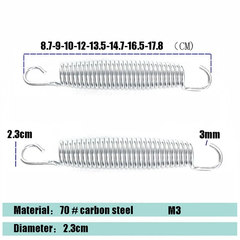 트램펄린 교체 아연 도금 강철 스프링, 무료 설치 도구 포함, 87mm - 178mm 길이 사용 가능, 10 개