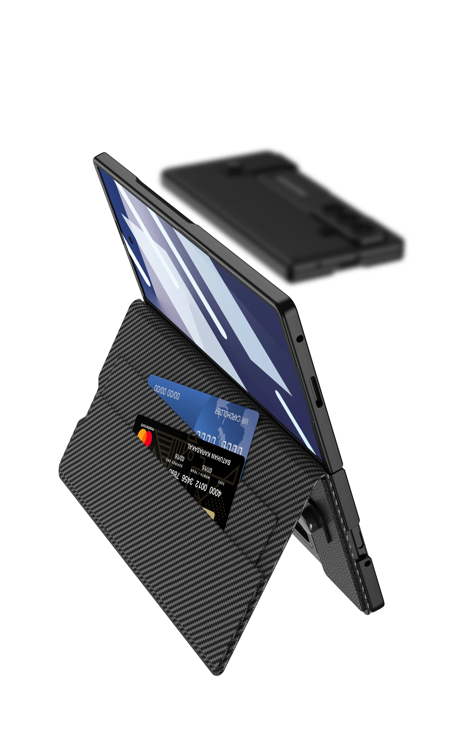 Luxury Leather Fold Stand Case For Samsung Galaxy Z Fold 7 Card Package Case Out