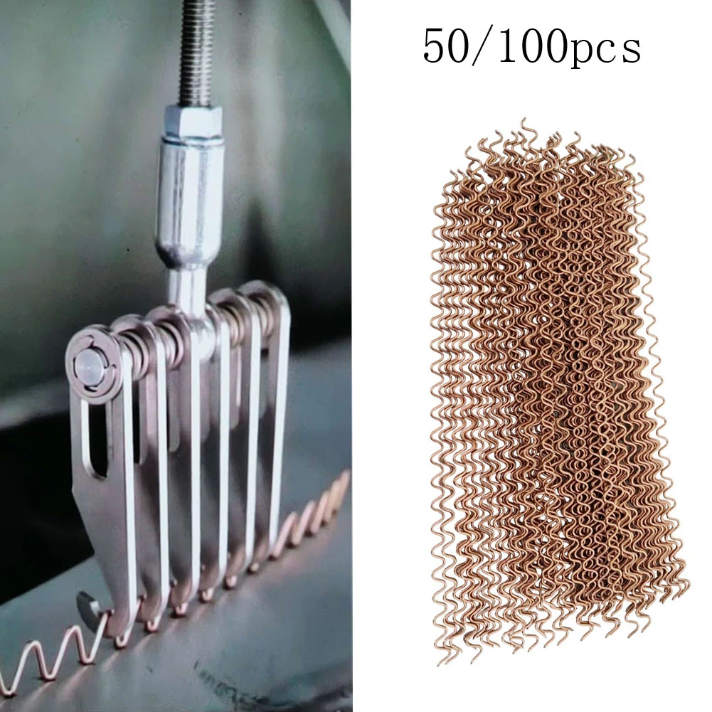 

50/100pcs 320-335mm Wave Welding Wire Dent Repair Fix Spot Welding Thick Body Work Puller Copper Coated Steel Paint Dent Repair