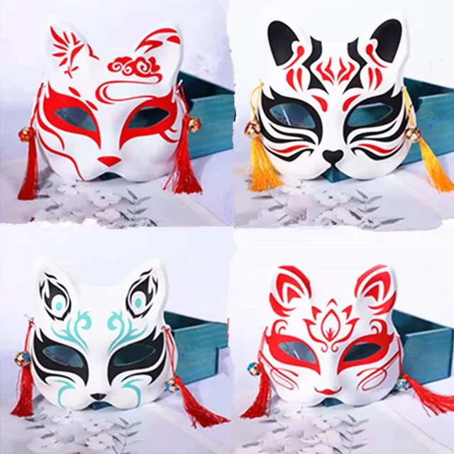 Anime Demon Slayer Foxes Mask Hand-painted Japanese Mask Half Face