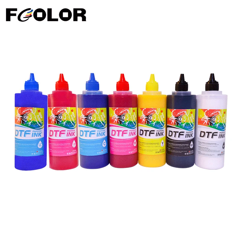 Fcolor DTF Ink 250ML PG2009 DTF Transfer Ink for Epson XP600 L1800 L8050 Printer Heat Transfer Printing C M Y BK LC LM W