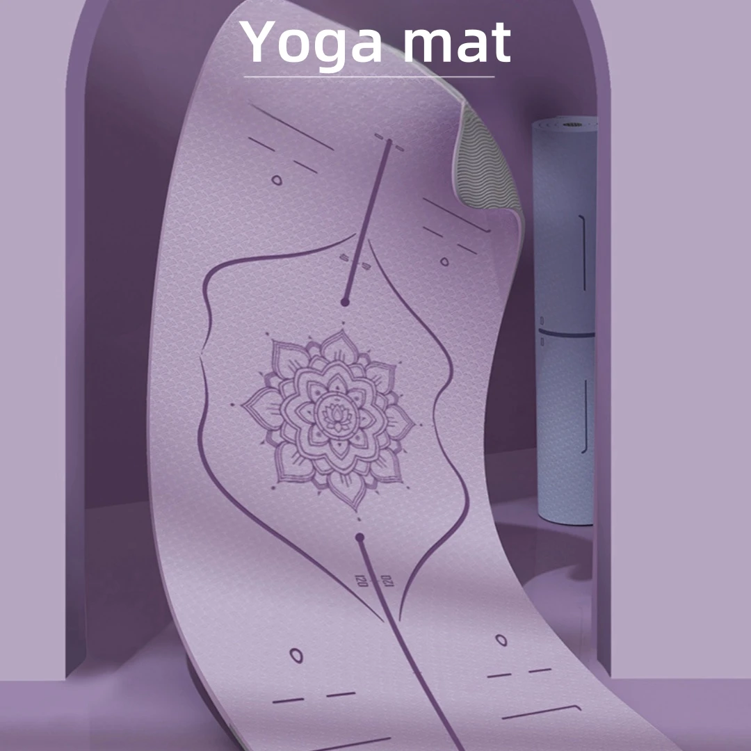 

Tpe коврик для йоги 8 мм удлиненный и утолщенный для начинающих упражнений спорта домашний женский танцевальный фитнес-коврик