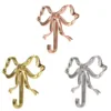Luxury Bowknot Wall Hook Rack Solid Towel Holder for Bathroom Bedroom Living Room Kitchen Elegant Home Decor Accessory 1
