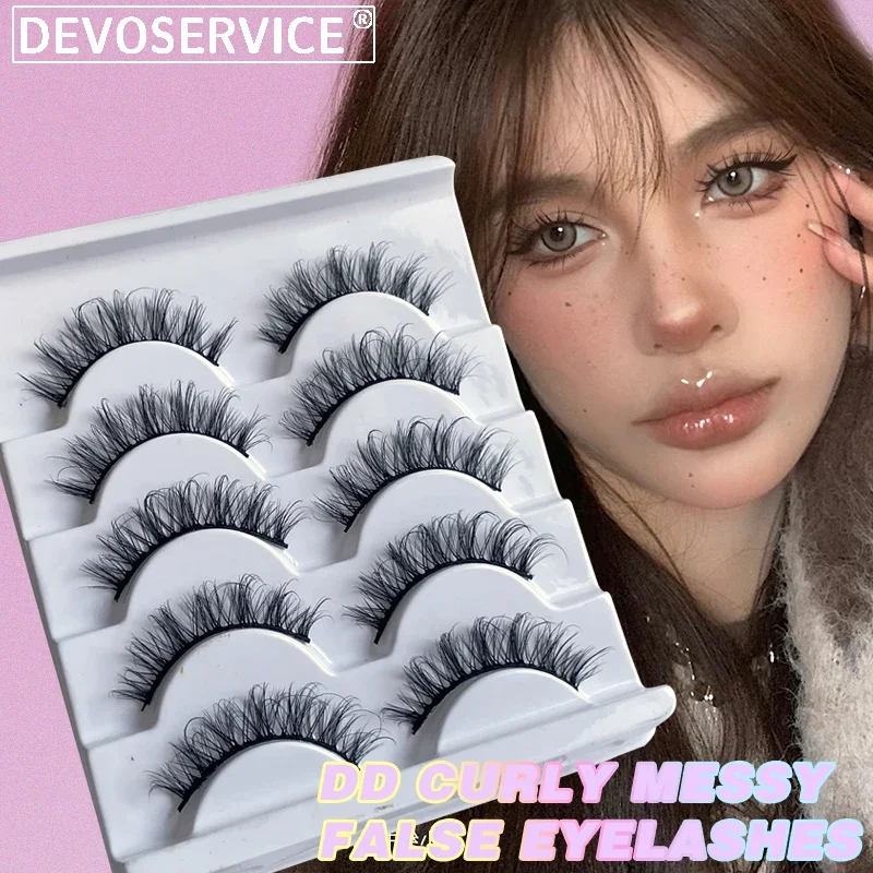 

5 пар толстые пушистые длинные ресницы DD завитые накладные ресницы объём наращивание ресниц инструменты для макияжа драматический искусственный трафарет красота