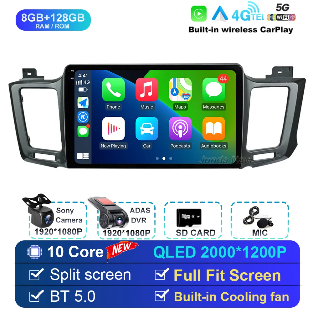 thumbnail image 1 of Radio para coche Android 14 para Toyota RAV4 RAV 4 XA40 2012-2019 GPS Carplay Reproductor multimedia Navegación Estéreo Auto DSP BT 2din DVD, 1 of 5