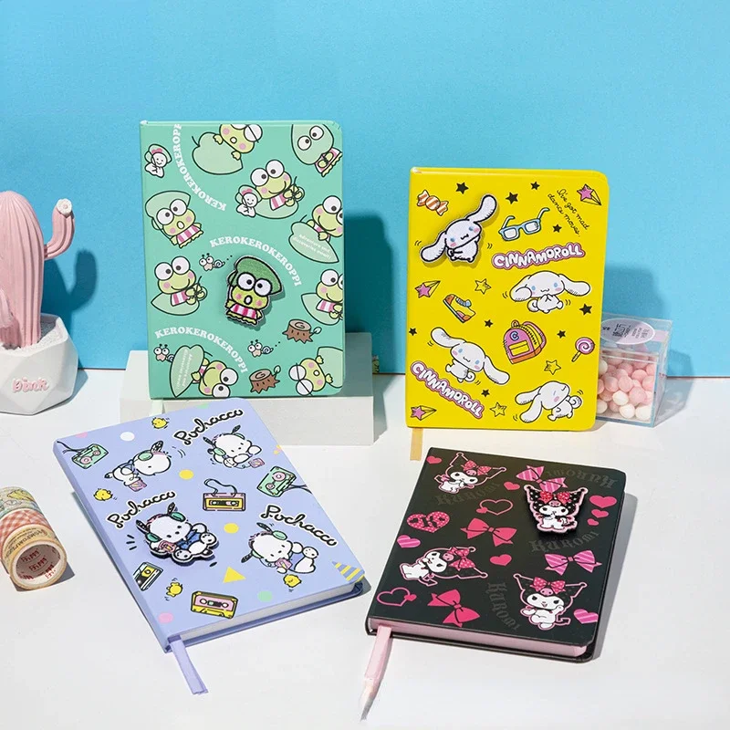 

Kawaii Sanrioed Anime Cartoon series Cinnamonll Pachacco Kuromi Mikyo Creative cute two-dimensional girl heart student notebook