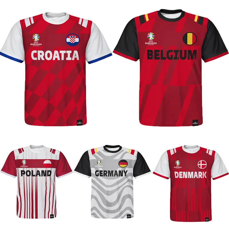 Maglia Da Calcio T-Shirt Per Adulti Mens America Cup Soccer Jersey Brasile Argentina Messi Messico Usa Fans Footbal Maniche Corte