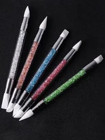 Double headed single silicone pen construction painting brush flower pen nail DIY tool 1