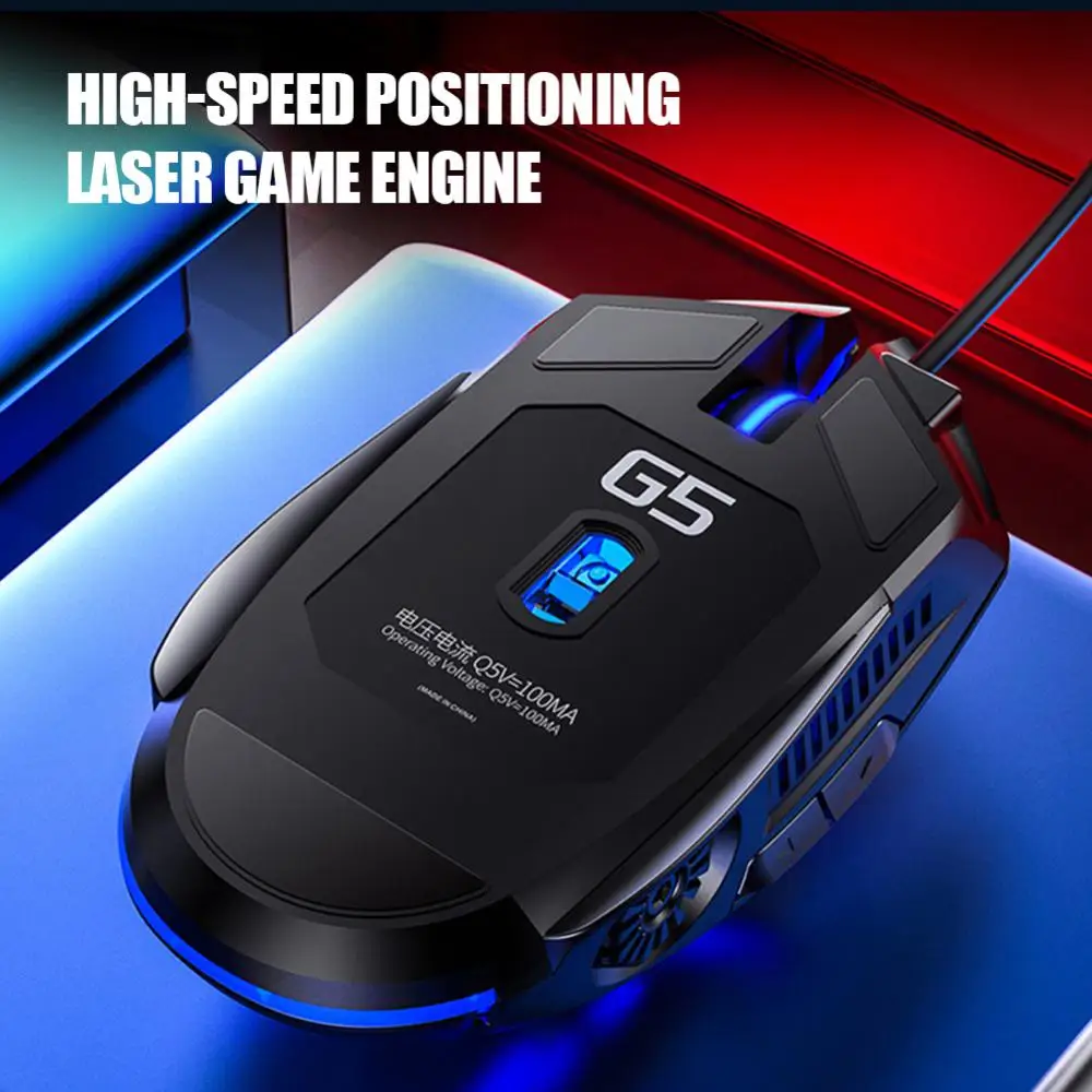 Мышь Компьютерная Механическая Проводная игровая, 3200 DPI, 6 клавиш ...