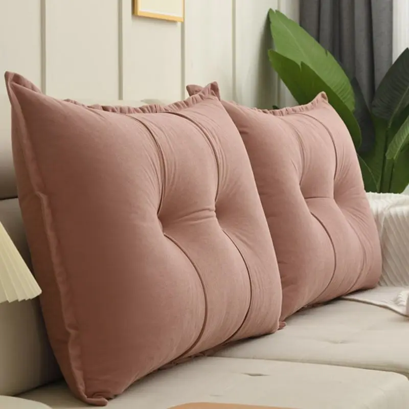 

Home Living Room Sofa Backrest Pillow Bedside Large Pillow Bedroom Back Support Pillow Soft Case Rectangular Shape Lumbar Pillow