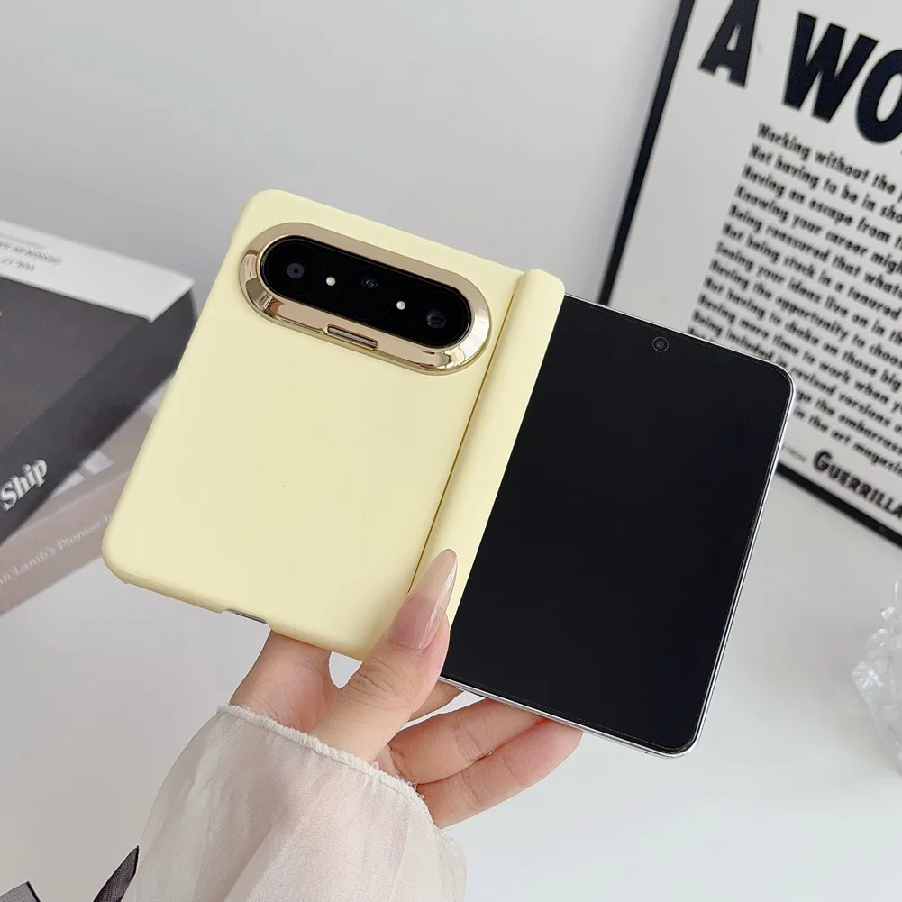 Electroplated Camera Bezel Case For Huawei Pura X Max Hinge Protect_voghion.com