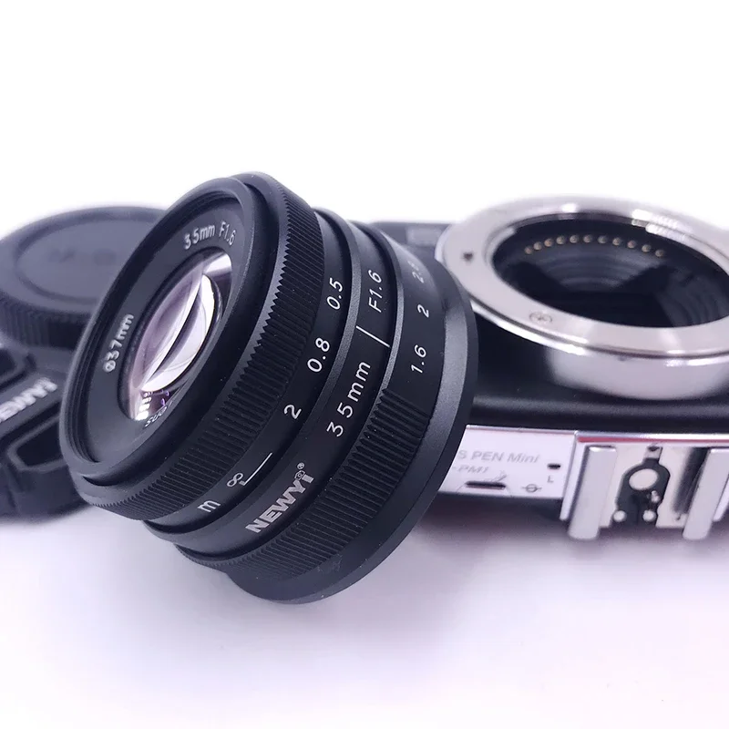 35mm F1.6 수동 초점 MF 프라임 APS-C 카메라 렌즈 (캐논 EOS.M, 후지 FX X 마운트 XH1 XA5/XT10, NEX, 올림푸스 마이크로 4/3 C-M4/3 호환)