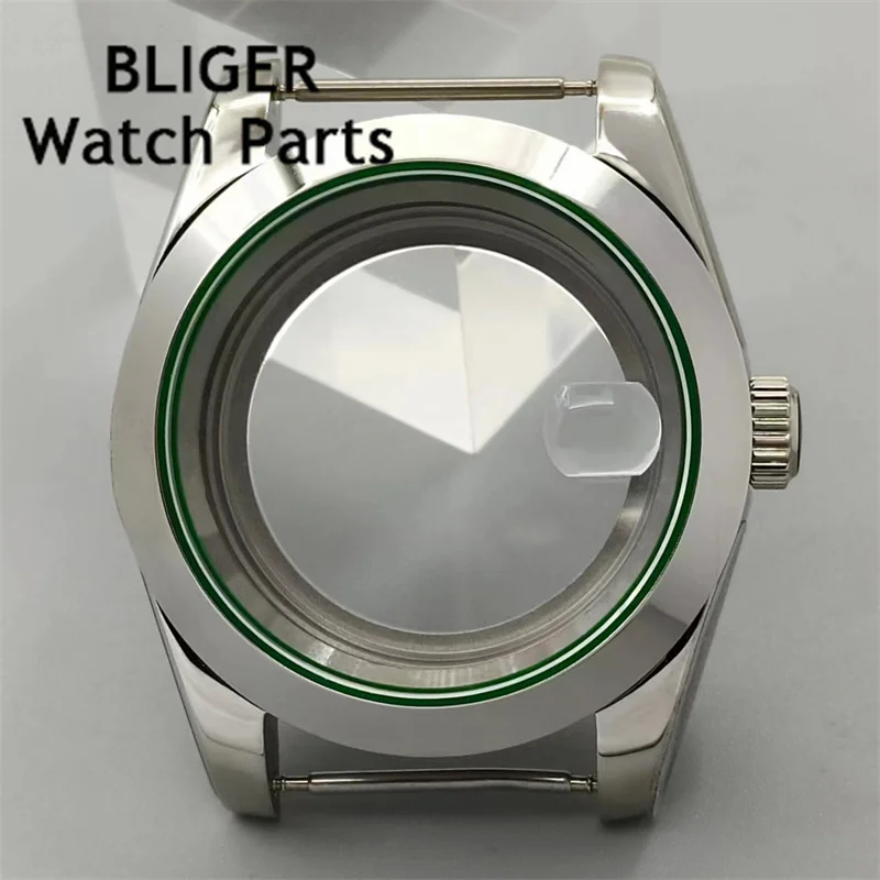 

BLIGER 36mm/40mm sapphire glass silver watch case fit NH35 NH36 ETA2824 2836 Mingzhu DG2813 3804 Miyota8205 8215 PT5000 movement