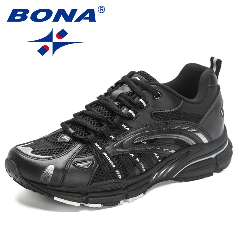 

BONA 2023 New Designers Running Shoes for Men Light Sneakers Breathable Footwear Man Fashion Outdoor Jogging Casua Walking Shoes