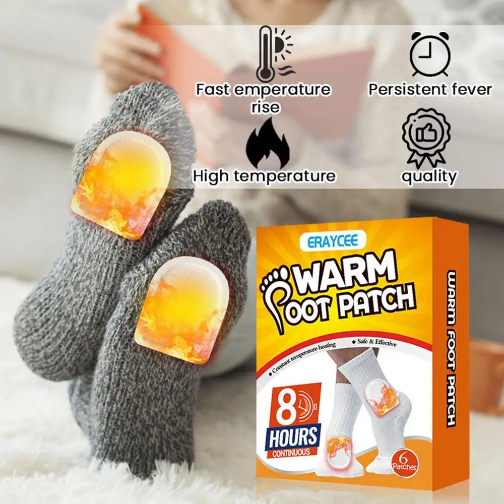 Description Picture 3 of item6 Pcs Universal Body Foot Warmer Sticker Self Adhesive Lasting Heat Patch Safe Hand Feet Warm Paste Pads Heating Insole