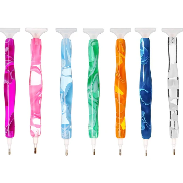 Stylo de peinture diamant 5D, perceuses à pointe en cristal, outils faits à la main avec têtes de forage à pointe métallique, accessoires de pointe de stylo multi-placer 1