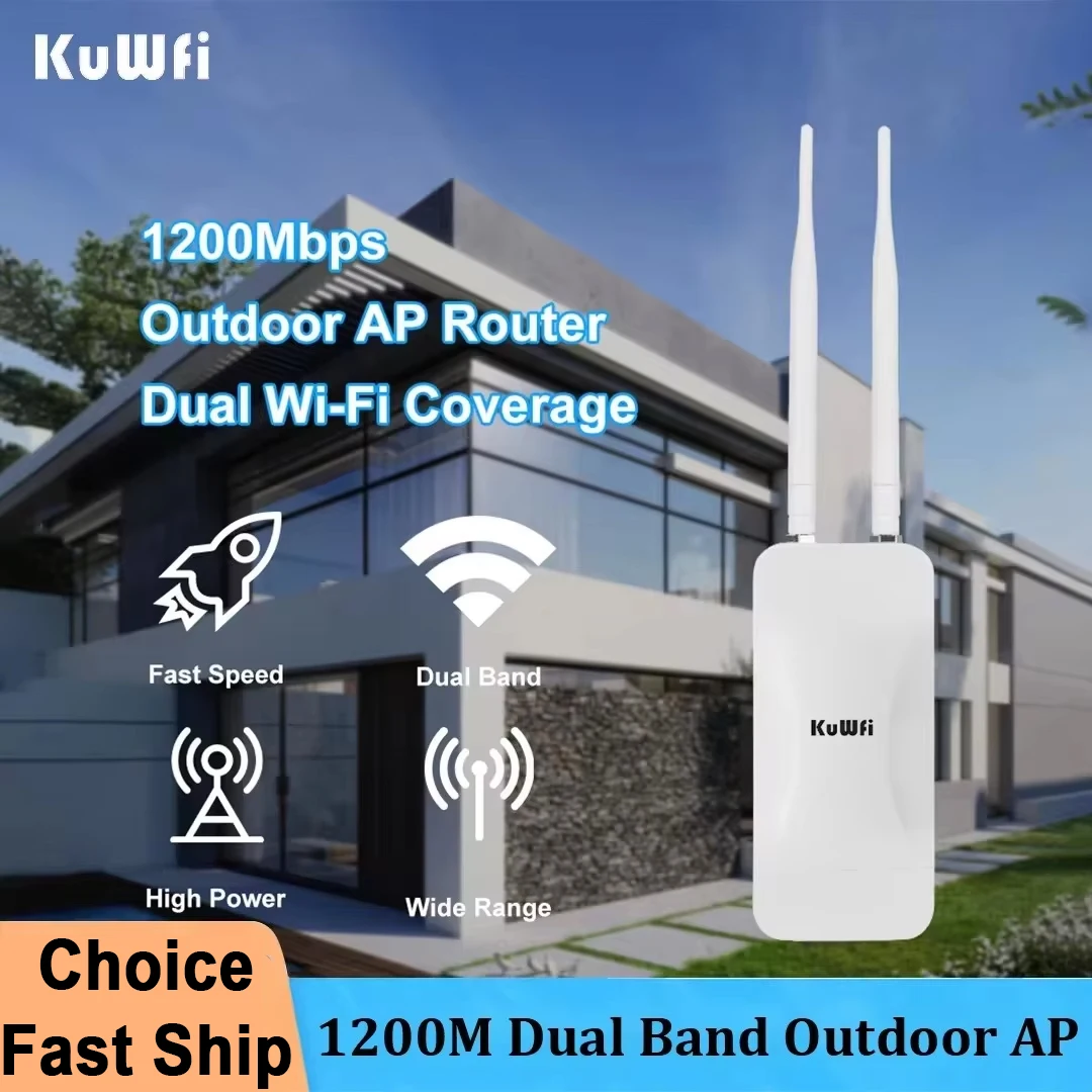 مقووي واي فاي راوتر طويل المدى 1200Mbps ثنائي النطاق 2.4G & 5GHz موسع لاسلكي 802.11ac