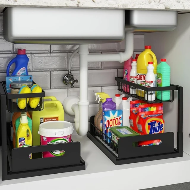 Dropship 2 Pack Under Sink Organizers And Storage Bathroom