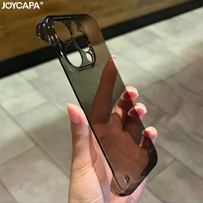 Ultra Thin Transparent Frameless Shockproof Case - Hard Plastic Slim Cover